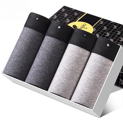 Fuguiniao Men's 3/4 Cotton Breathable Boxer Shorts