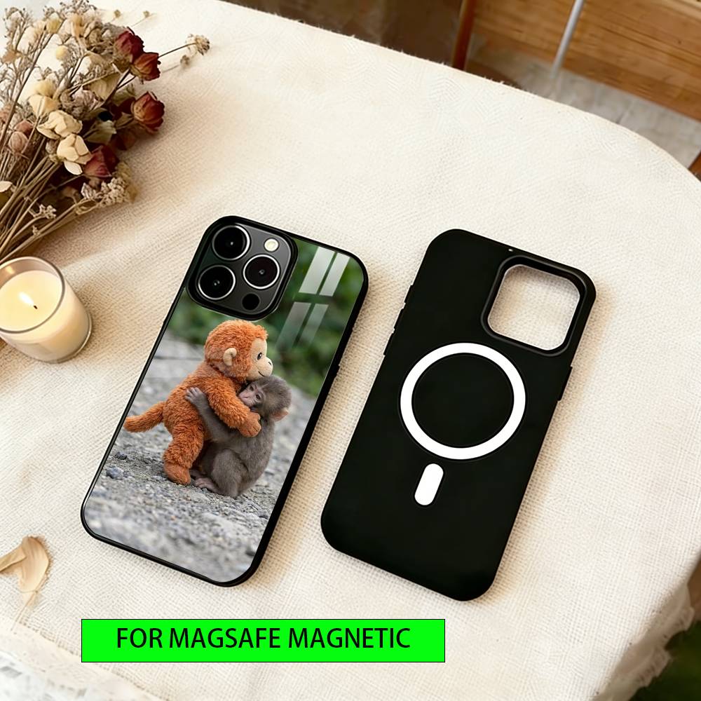 

little monkey Phone Case For iPhone17,16,15,14,13,12,11 Plus,Pro Magnetic For Magsafe Wireless Charging iPhone14