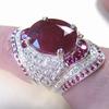 BLUELANS RINGS Ruby Stone Ring Sparkling FALSE Finger Inlaid Engagement Band Women Jewelry Gift