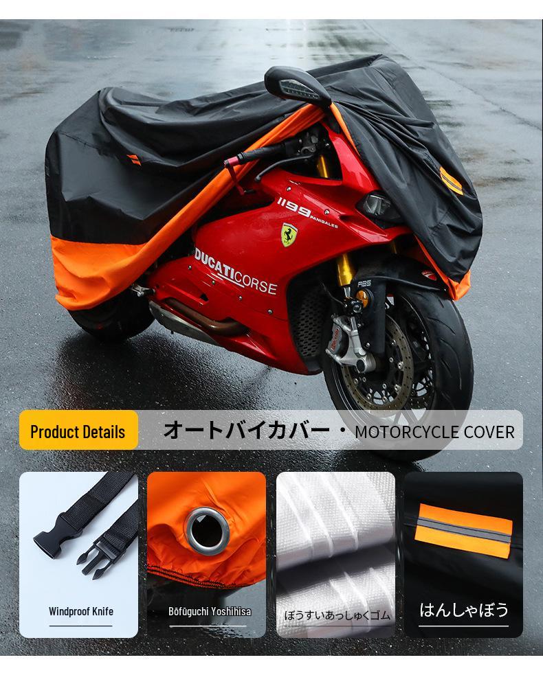 Rainproof Sunproof Motorcycle & Electric Vehicle Cover - Thickened 210D/420D Dust Protection