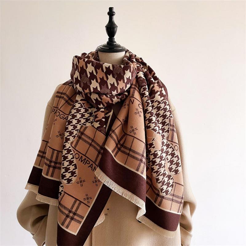 Walking blanket~ Designer bear Qiandongge scarf women's winter shawl imitation cashmere thermal scarf