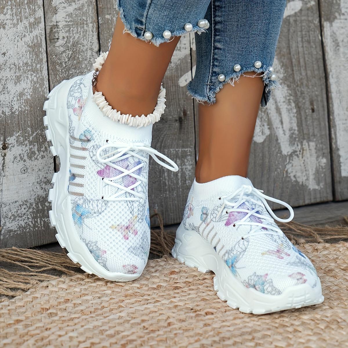 

Athletic Shoes Slip-on Artificial Uppers Ladies Casual, Round Toes, Comfortable Shoes Suitable for All Seasons, Featuring Elastic Shoelaces 37 синий