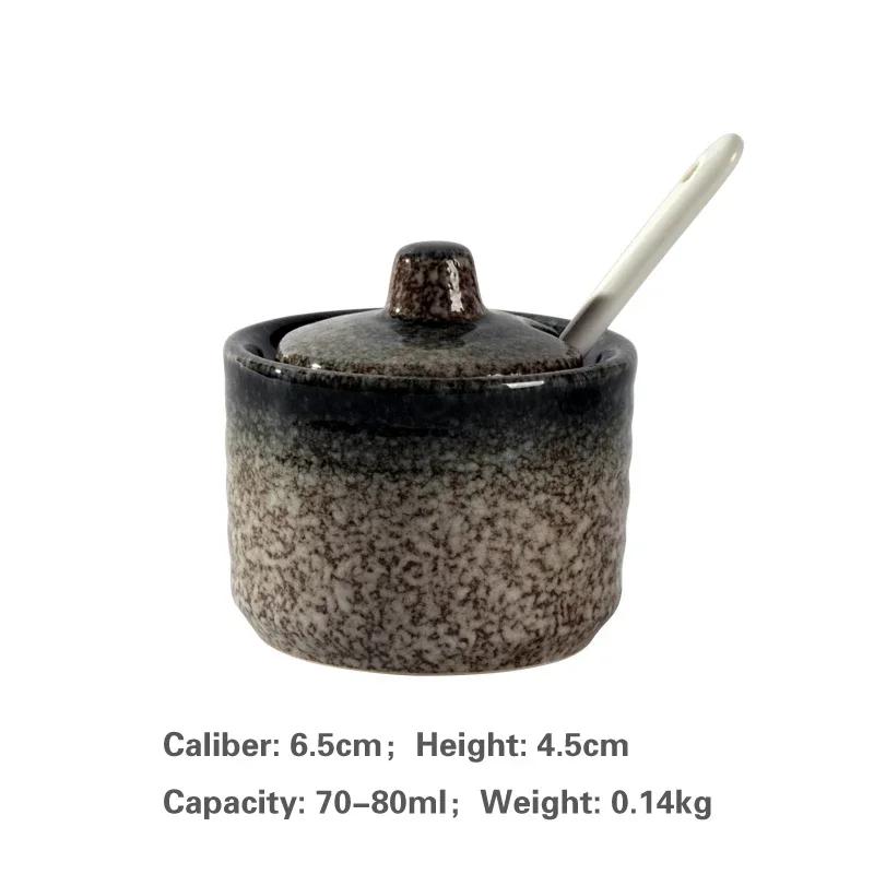 Creative Can Ceramic Seasoning Tank Kitchen Ware Storage Bottles and Jars Seasoning Bottle Japanese Seasoning Tank