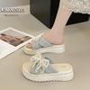 Fashion Shoes Summer Clogs Woman House Slippers Platform Slides Butterfly-Knot Fashion Beach Luxury Soft Butterfly-knot Shoes Woman 2025