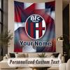 Custom Text Tapestry Bologna FC Print Wall Tapestry Indoor Living Room Wall Decor
