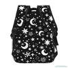 Moon and Star Laptop Backpack Student School Book Bag Adjustable Shoulder Bags Travel Hiking Camping Daypack for Teens Adults
