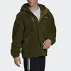 Adidas Originals Polar Fleece Wb Logo Embroidery Sport Hooded Jacket Men Outerwear Deep-Olive-Green HN0389