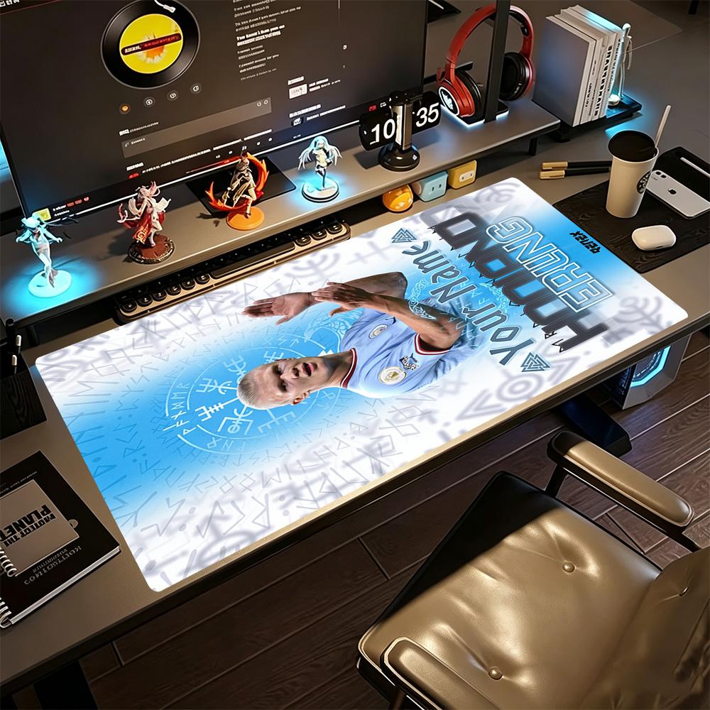 Haaland Personalized Name Mouse Pad Desk Mouse Pad Study Desk Mat Non-Slip Rubber Base Computer Decor Item Office Use