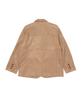 Roidesrois Collar-Detailed Suede Button-Up Jacket (Beige)