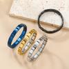 Fashion Italian Charm Bracelet for Women, High Quality Stainless Steel Elastic Creative DIY Bangle Jewelry Making