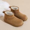 Birkenstock short boots women's 2025 new winter women's shoes fleece thickened snow boots women's shoes retro non-slip bread cotton shoes