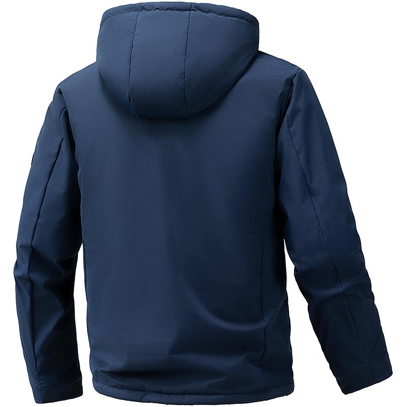 Winter Down Jacket Middle-aged and Elderly Casual Fashion Down Jacket Dad Suit Plush Thickened Graphene Warm Cotton Suit