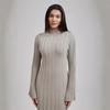 Elegant Turtleneck Knitted Sweater Dress for Women Fashion Long Sleeve Slim Casual Maxi Dress Fall Winter Holidays Party Dress