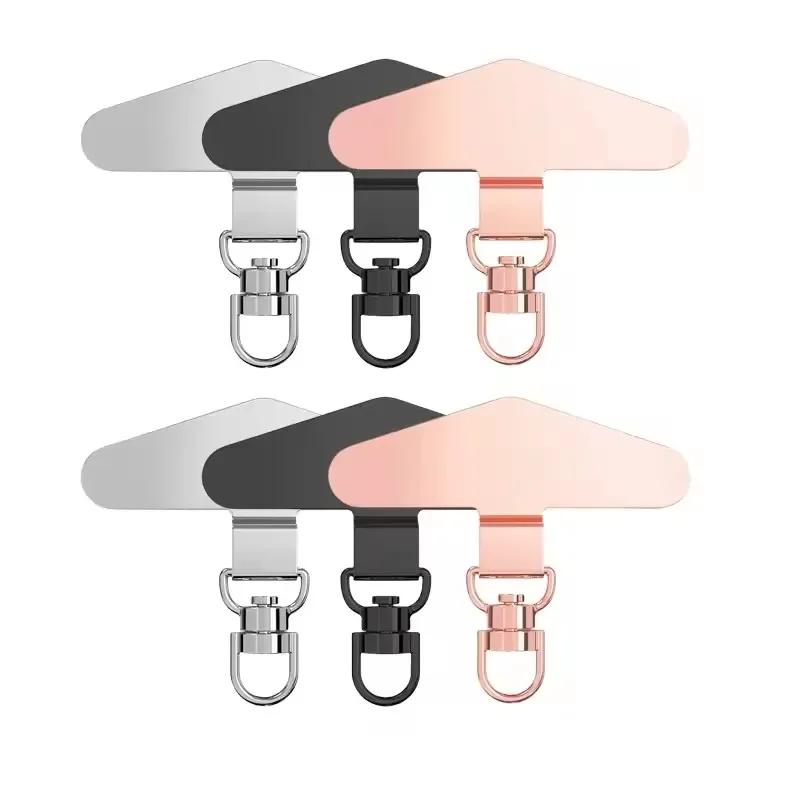 Rotatable Stainless Steel Phone Lanyard Patch Card Anti-lost Hanging Crossbody Wrist Phone Lanyard Gasket Replacement Connectors