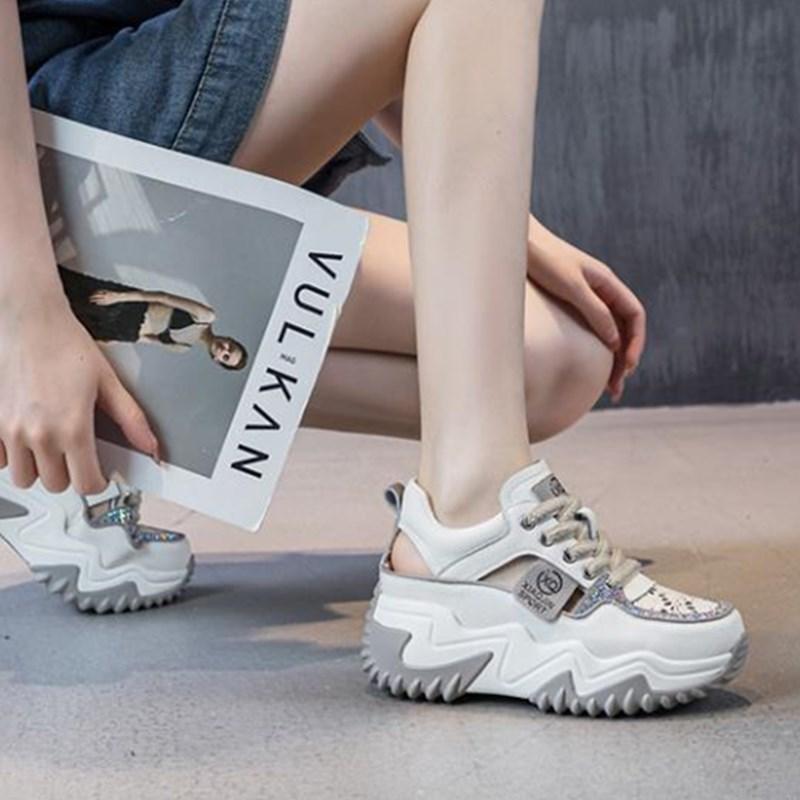 

Womens Platform Sneakers Summer Women s Hollow Sandals Thick Soled Height Increasing Casual Shoes Leisure Zapatos Para Mujeres 34 сірий