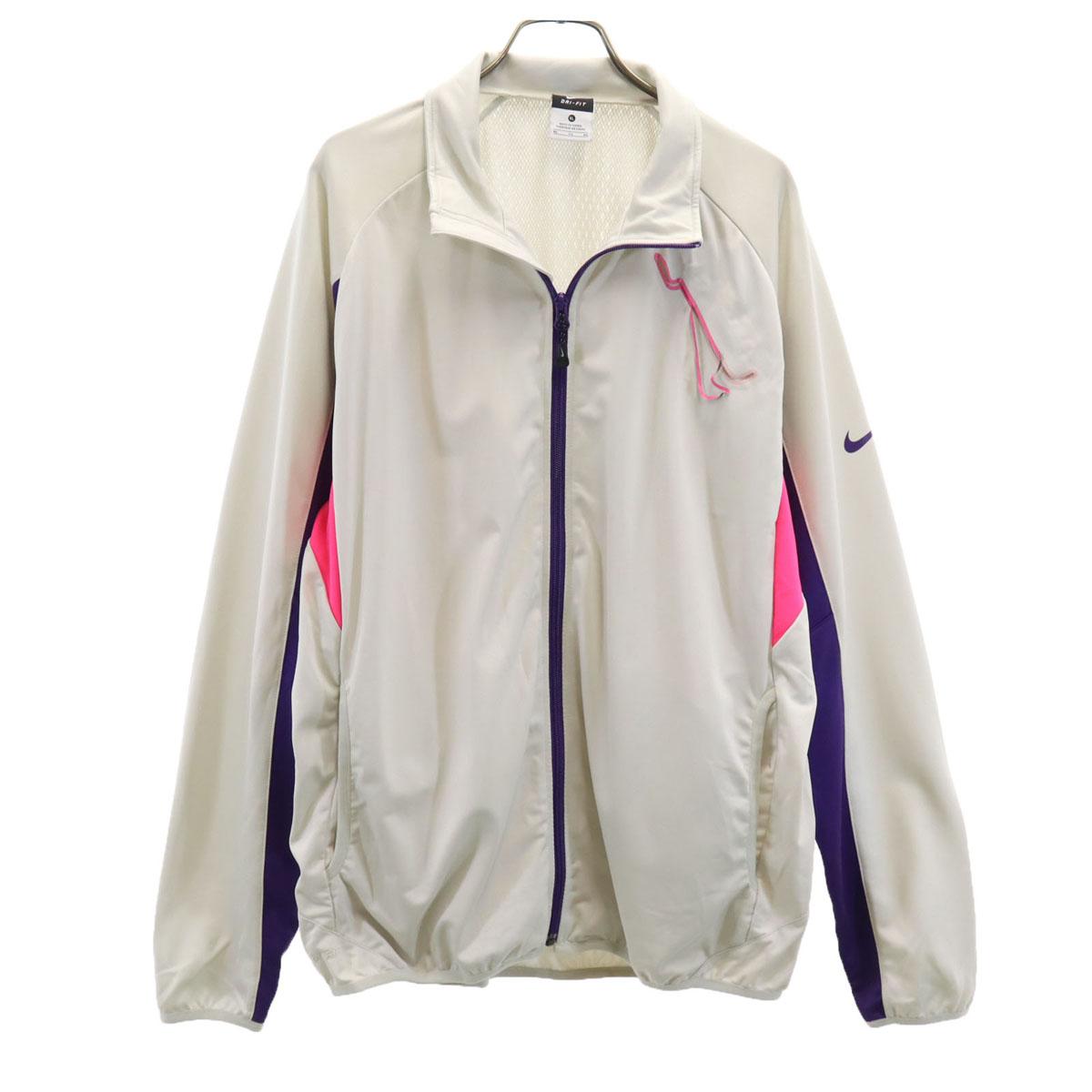 

NIKE training jersey jacket XL Beige DRI-FIT Men s Used