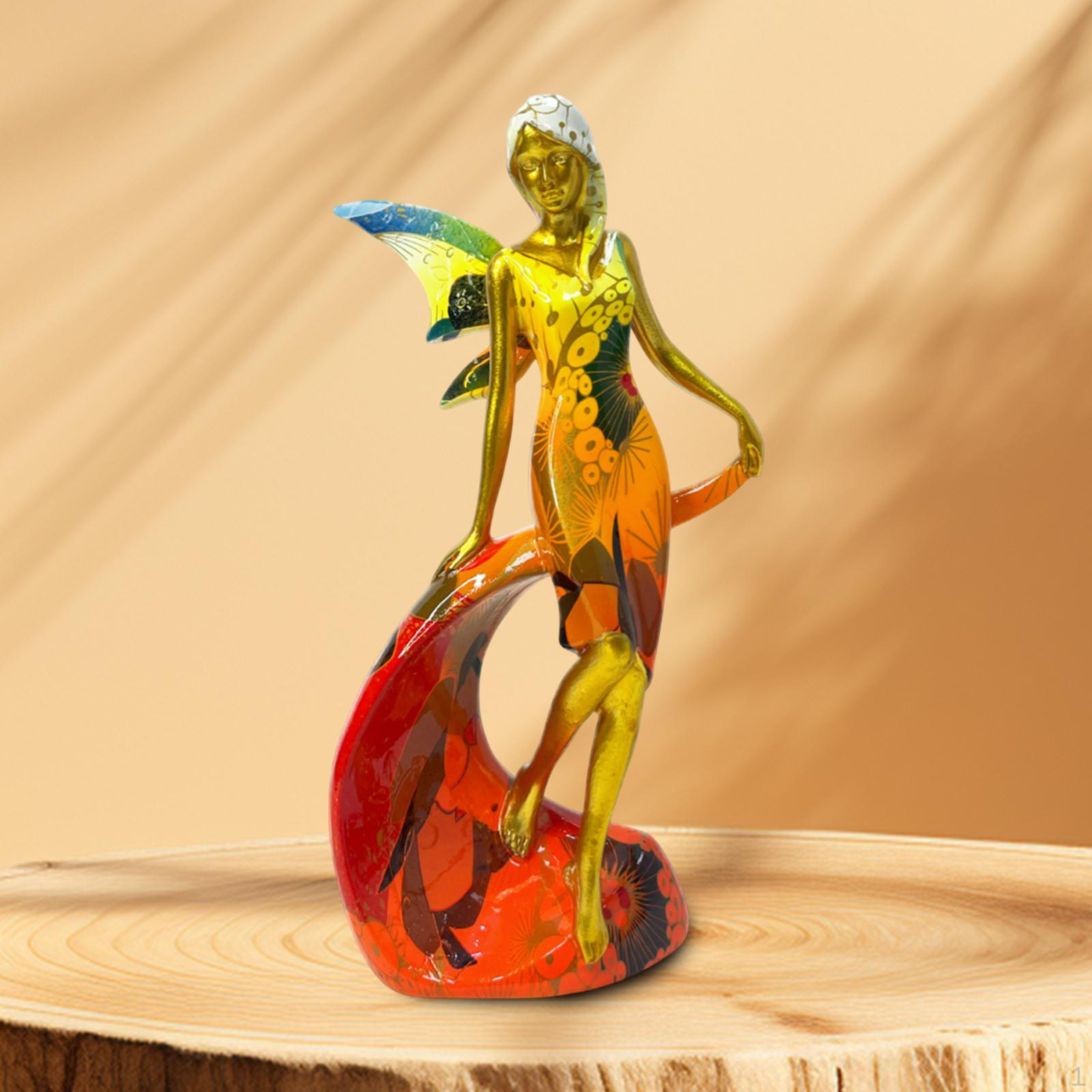 

Фея Статуя Настільний Мистецтво Орнамент Креативний Подарунковий Ремесел Смола Настільна Скульптура Жіноча Фігурка для помаранчевий