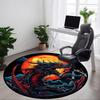1pc Dragon Moon Office Round Area Rug, Under Office Chairs Bedroom Living Room Home Decor, Room Deco