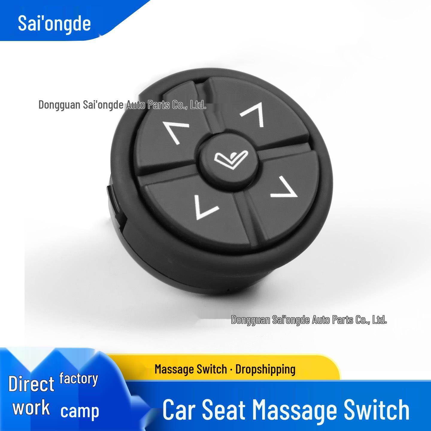 Universal 3-Speed Pneumatic Car Seat Massage Switch Button Irregular