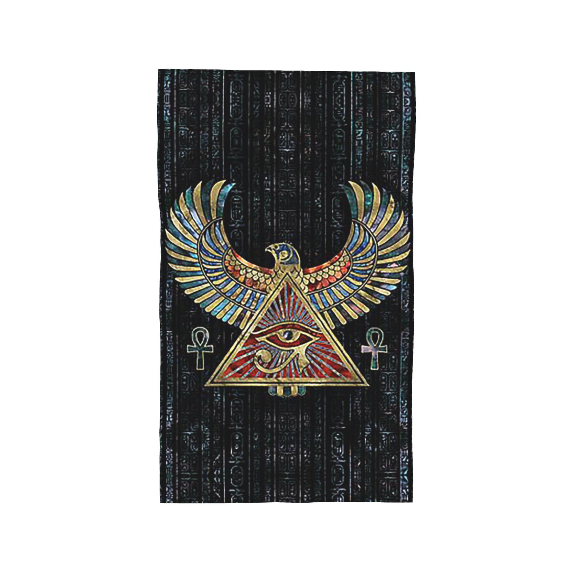 

Eye of Horus Wadjet Gemstone and Gold Soft Face Towel Quick Dry Pool Bath Cotton Towels Absorbent W40*H60(CM)