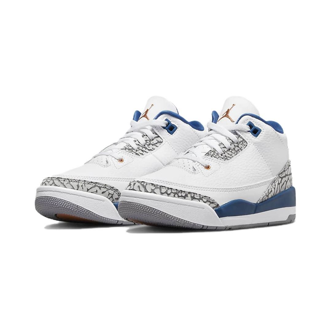 Детские кроссовки Air Jordan 3 Retro PS Washington Wizards White True-Blue — фото 3