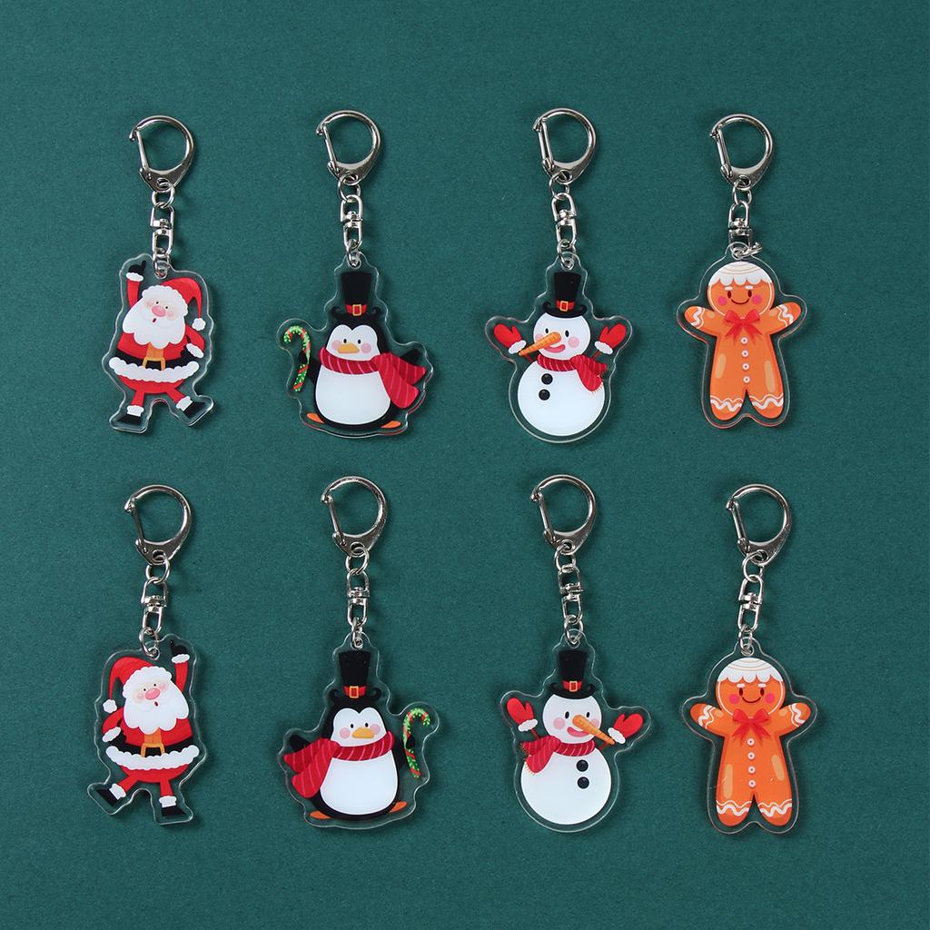 Christmas Keychain Pendant Xmas Tree Elk Snowman Keyring Merry Christmas Decor For Home 2025 Navidad Noel Happy New Year Gift