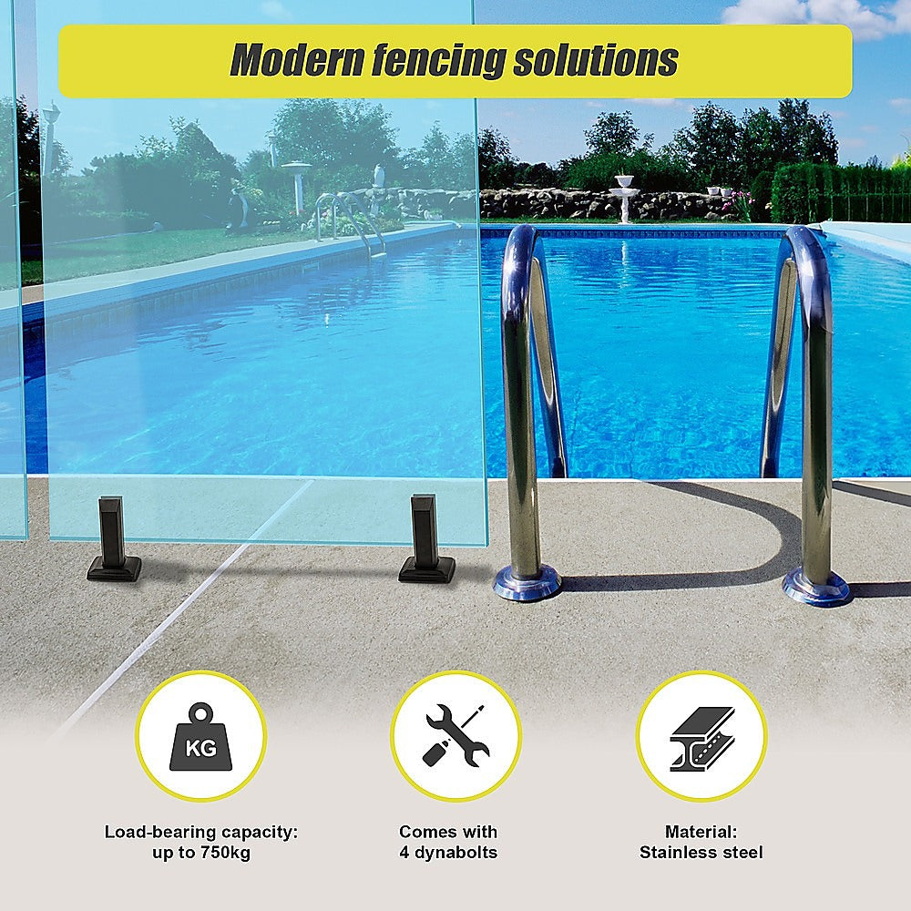 Pool Equipment Parts Balustrade Black Glass Clamp 304 Stainless Spigot Pool Fencing Fence