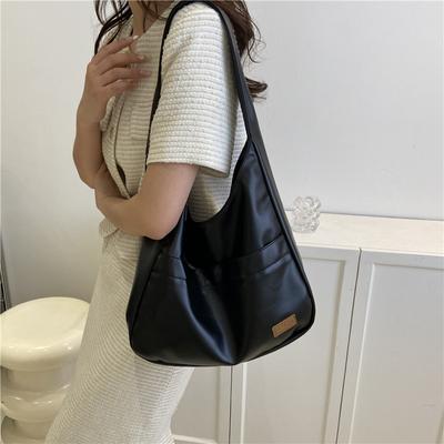 Spring and Summer New Niche Dumpling Bag Women's Solid Color Texture Shoulder Underarm Bag Crossbody Bag