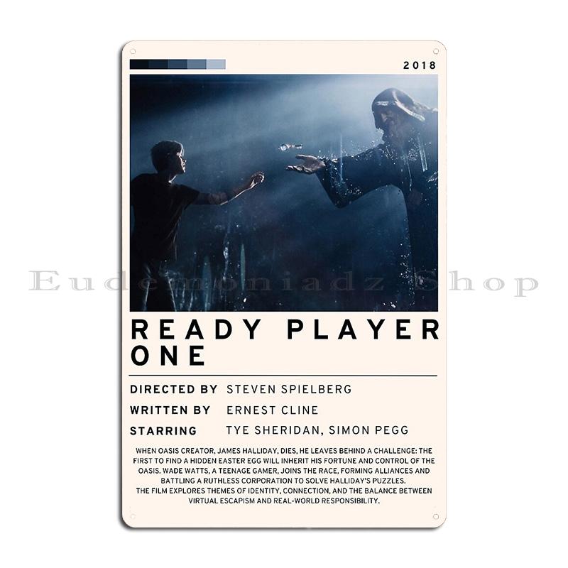 Ready Player One Movie Ready Play Poster Action Game The Crystal Key Metal Garage Bar Cave Printing Pub Club Tin Sign Poster