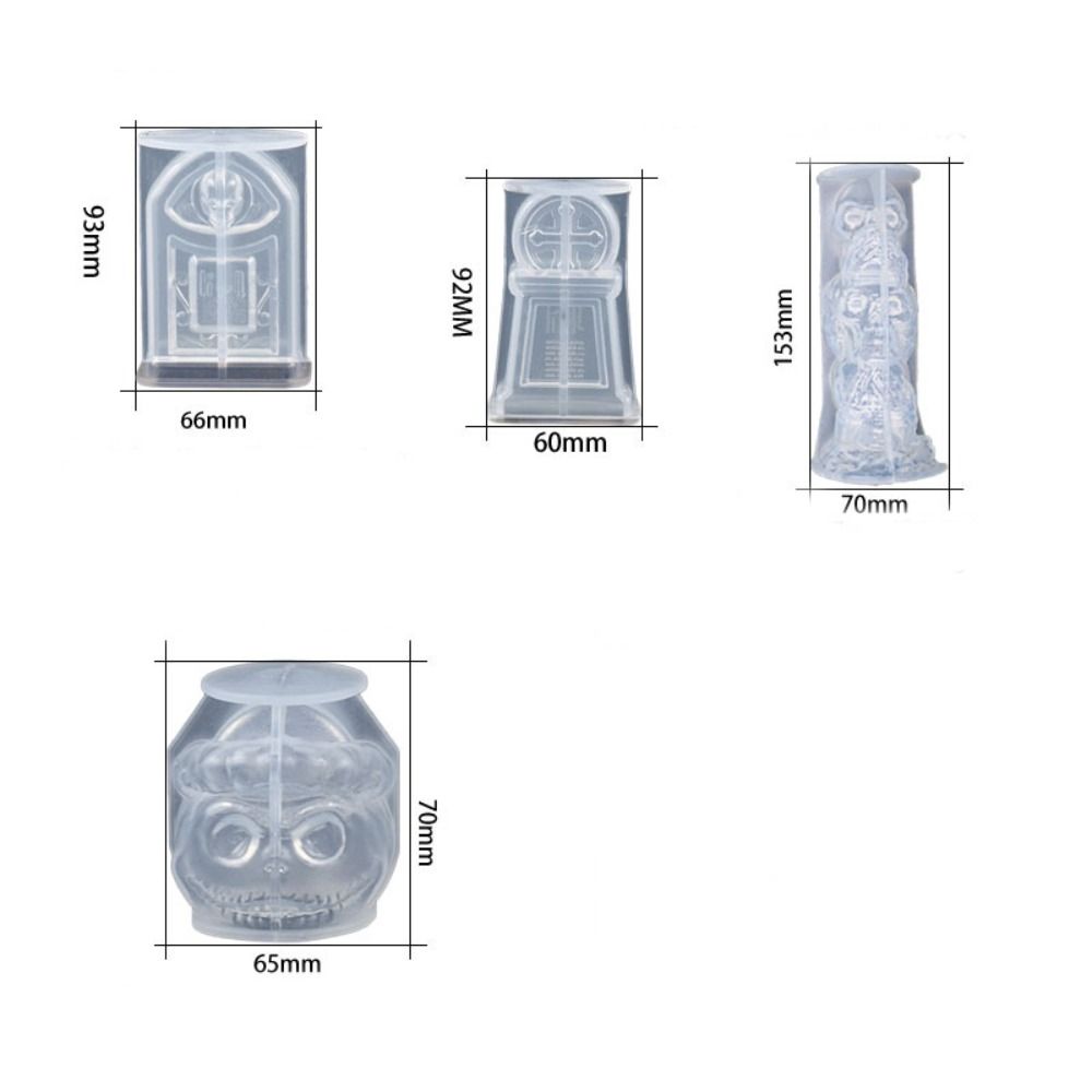 Skull Head Candle Mould Pumpkin Halloween Skull Crafts Silicone Molds Home Decor