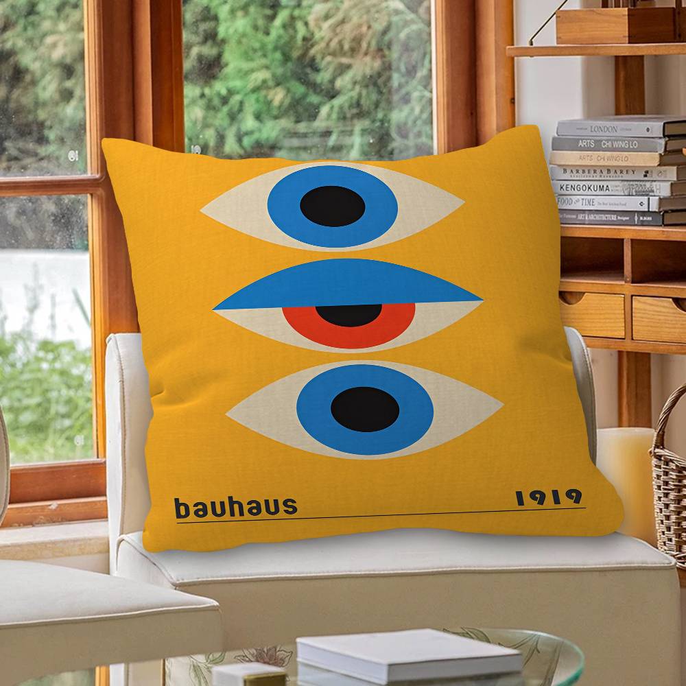 Mid Century Bauhaus Pillow Cover Design cushion Cover decor Holiday Decorati