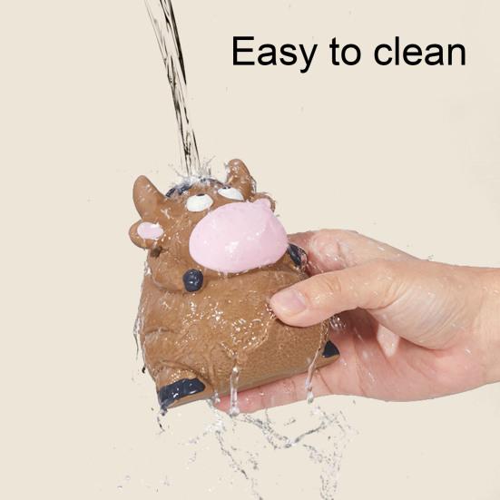 Squeaky Dog Chew Toy for Small Medium Large Dogs Cartoon Animal Design Interactive Latex Dog Toy for Anxiety Relief Teeth Cleaning