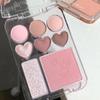 8-Color Love Eye Shadow Plate Blush High-Light Integrated Natural And Long-Lasting Light Shine Eyeshadow Daily Makeup Palette