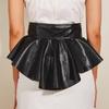 French Niche Design Waistband Adjustable PU Leather Wide Belt Corset Belt Y2K Punk Style Waist Belts For Skirt Dress Accessories