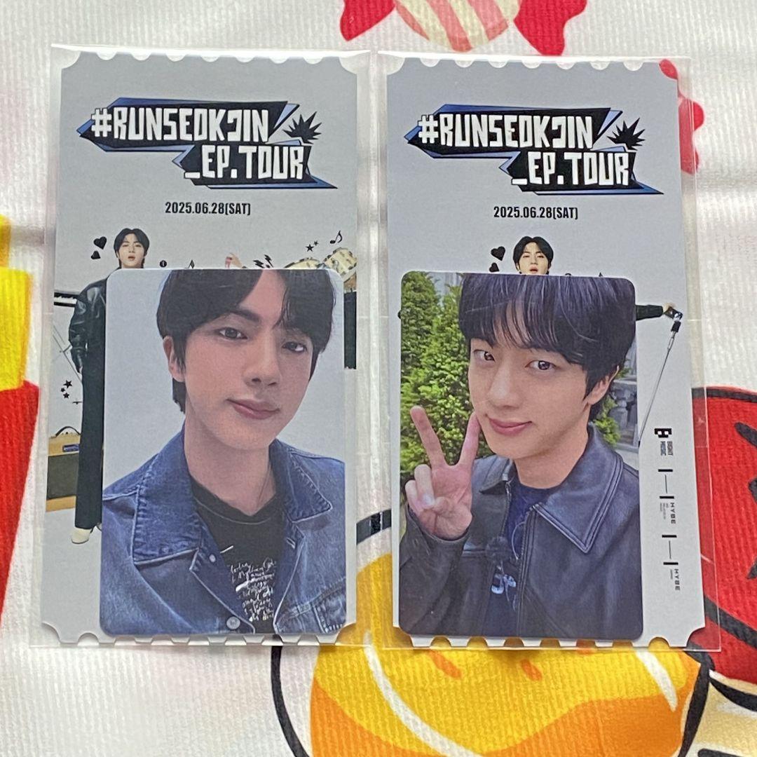 

[USED] JIN bts 6/28 RUNSEOKJIN EP TOUR trading cards (2 types)