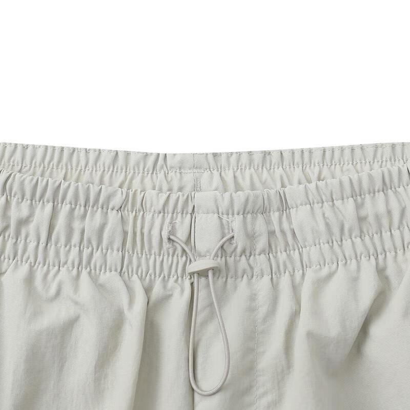 adidas Logo Print Mid-Rise Drawstring Casual Pants Men Bottoms Light-Gray JI9819