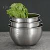 Stainless Steel Salad Bowl with Scale Mark Polished Surface BPA Free Easy To Clean Dishwasher Safe Multifunctional Mixing Bowl