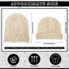 Distressed Knitted Beanie Fuzzy Winter Hats Thick Warm Beanies Y2k Beanie Snow Knit Cap Skull for Women Men