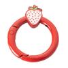 Baked Paint Strawberry Spring Ring Keychain Jewelry Hardware Accessory