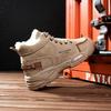 Men's High-Top Cotton Martin Boots: New Korean Style, Plus Velvet, Warm, Non-Slip, Wear-Resistant Snow Boots for Autumn and Winter.