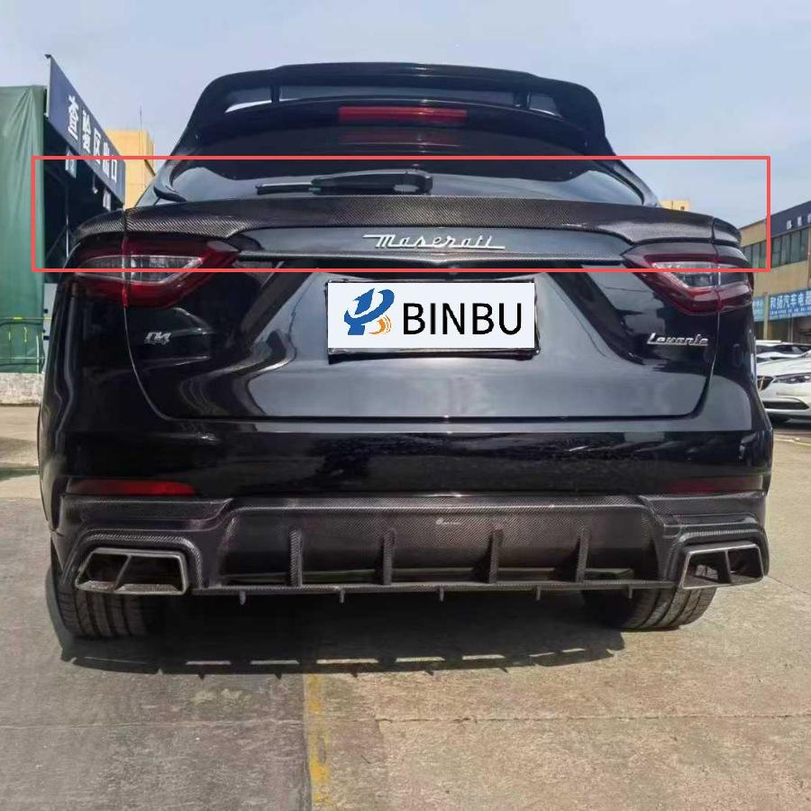 Maserati Levante Carbon Fiber Rear Spoiler Paktechz Middle Wing Style