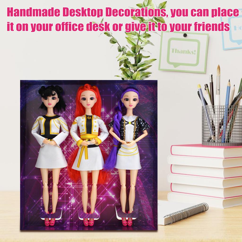 3 Stück Gelenkpuppen, mit realistischen Charakterdesigns, machen ein entzückendes Überraschungsgeschenk für Kinder und Freunde.