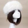 Women Hat Solid Color Faux Fur Headwear Brimless Empty Top Hat for Skiing