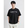 Yizhi Men's Summer 2025 European & American Heavyweight Letter Print Short-Sleeved T-Shirt