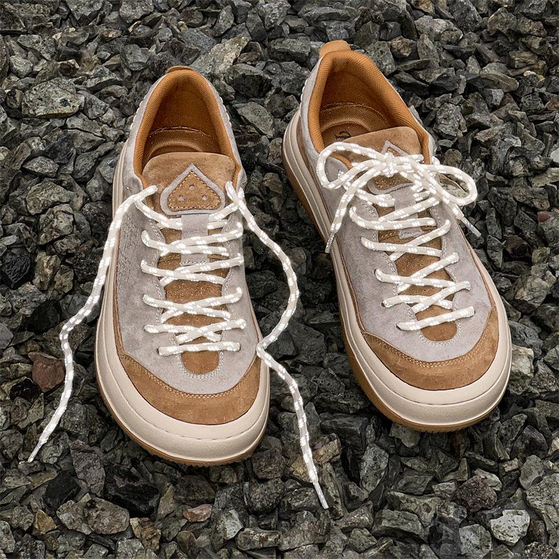 Pantofi sport casual de toamnă 2024 pentru bărbați, stil retro, cu talpă groasă, pentru drumeție