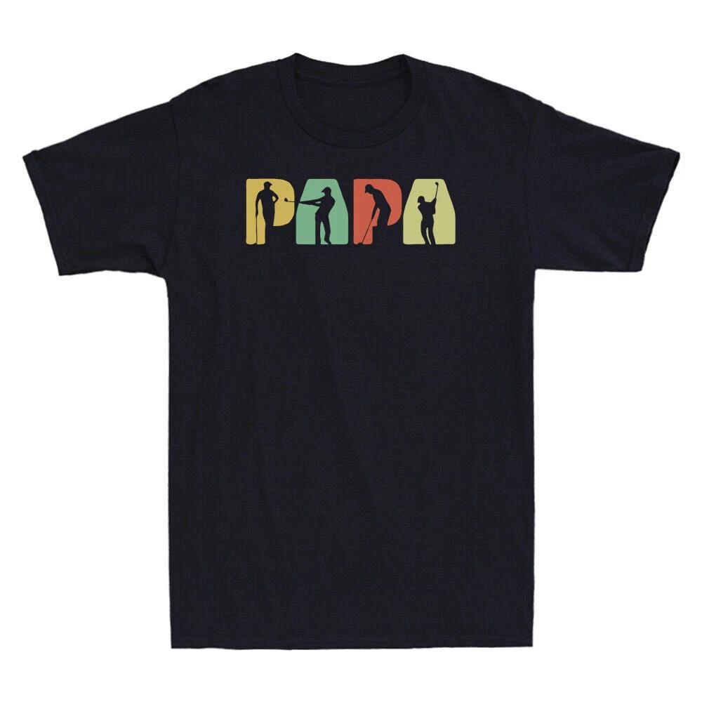 Papa Golf Dad Gift For Birthday Father s Day T Shirt Golfer Tee Short Sleeve Top S