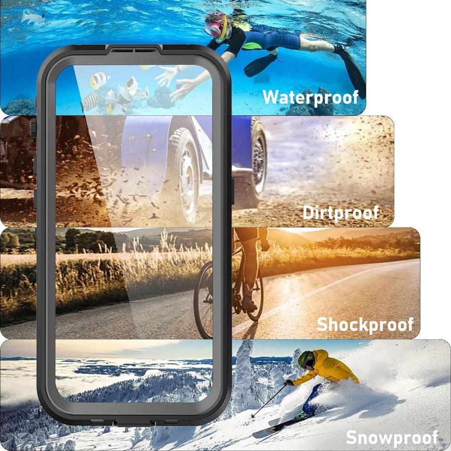 For iPhone Air 17 17e 16e 16 15 14 Plus 13 Pro Max IP68 Waterproof Magnetic Clear Case Diving Swim Full Protection Shockproof