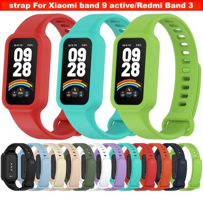 Pulseira de silicone Para xiaomi Smart band 9 pulseira ativa acessórios de relógios inteligentes Pulseira Para Redmi Band 3 pulseira capa para relógio xiaomi