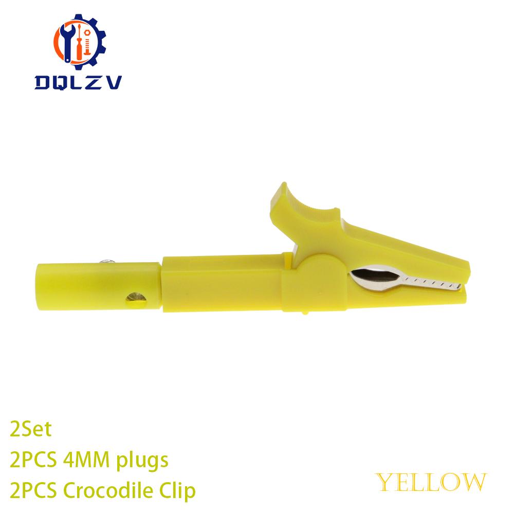 2PCS Battery Test Clip 55MM HV Alligator Clip For Banana Plug 4mm Multimeter Pen Cable Probes Crocodile Clip