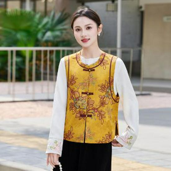 2026 Chic Women s Tang Suit Vest with Embroidery - Spring Festival Edition 2XL